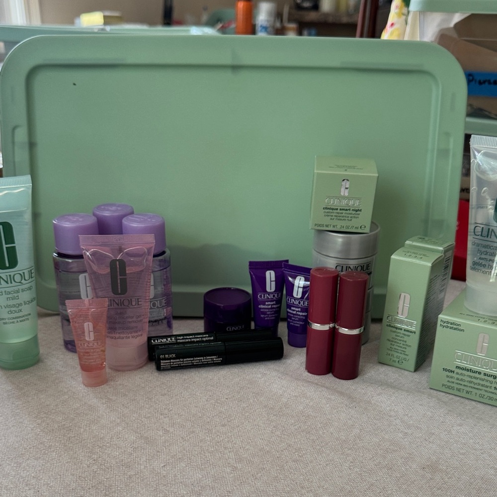 Clinique Lipstick and Skincare Collection - Purple and Pink